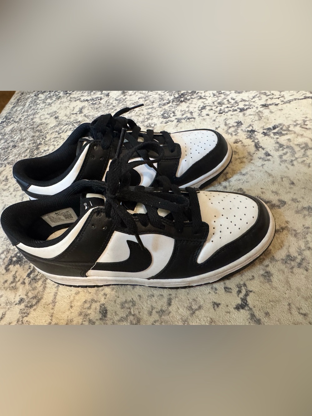 Nike Kids Black and White Low-Top Sneakers